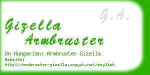 gizella armbruster business card